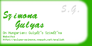 szimona gulyas business card